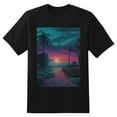 thumbnail image 2 of Plus Size Shirt for Women Black Tops for Women Short Sleeves Shirt for Women Vintage Landscape T Shirt Crewneck Shirt for Women XS, 2 of 5