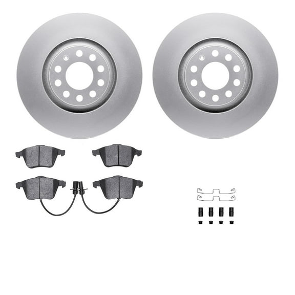 Dynamic Friction Company Front Geospec Brake Rotors with 5000 Advanced Brake Pads includes Hardware 4512-73107