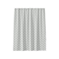 Hiroekza Shower Curtain Liner Antimicrobial Waterproof Geometric Printing Bathroom Curtain Punch-Hook Resin Material Stylish Decor 78.6x78.6in White