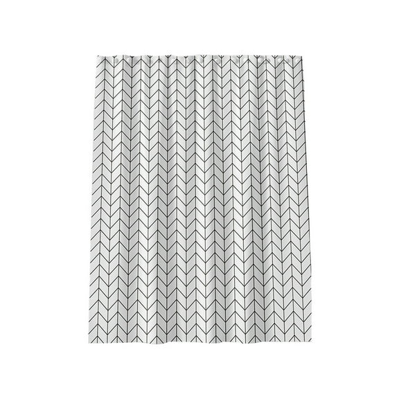 Hiroekza Shower Curtain Liner Antimicrobial Waterproof Geometric Printing Bathroom Curtain Punch-Hook Resin Material Stylish Decor 78.6x78.6in White