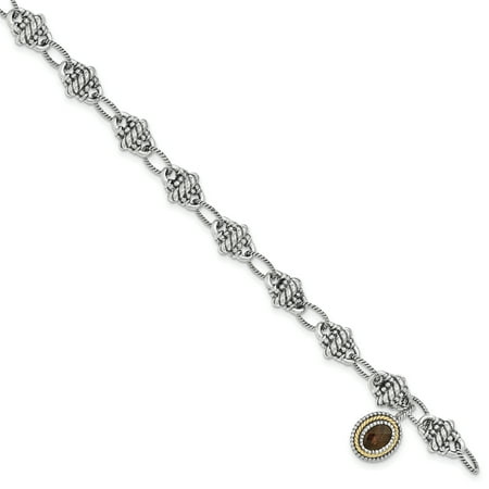 ICE CARATS 925 Sterling Silver 14kt Smoky Quartz Bracelet Gemstone Fine Jewelry Ideal Gifts For Women Gift Set From Heart