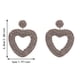 thumbnail image 3 of Beaded Drop Pendientes hechos a mano de cuentas del corazón del aro Pendientes colgantes Bohemia Declaración Earring Studs para Mujeres Niñas, 3 of 4