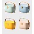thumbnail image 4 of Oval Plastic Medicine Storage Box Double Layer Multi-Grid Large Capacity Organizer for Home Dorm Pink, 4 of 4