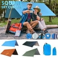 thumbnail image 5 of Birdeem Auvent de Camping Portable Multifonction pour l'Extérieur, Voyage, Randonnée, Bâche Pare-Soleil Légère, Protection Uv et Pu, Bâche Imperméable 1000 contre la Pluie et les Mouches, Abri (118 * 118 Pouces), 5 of 5
