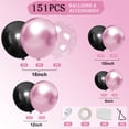 thumbnail image 2 of Kit de arco de globos MOXMAY, rosa metalizado y negro, 151 unidades, 2 of 7