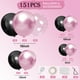 thumbnail image 2 of Kit de arco de globos MOXMAY, rosa metalizado y negro, 151 unidades, 2 of 7