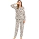 thumbnail image 1 of Pijama De Franela Lindo Impreso Manga Larga Top Y Pantalones Para Dormir Ropa De Dormir Suave Conjuntos Invierno Para Mujeres Leopardo M, 1 of 6
