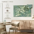 thumbnail image 4 of Elephant Stock Dogwood In Spring On Blue Wall Art - Horizontal Canvas Wall Art - Living Room Wall Decor - Floral And Botanical Canvas - Gray And Blue Decor By Danhui Nai - 48" x 32", 4 of 4