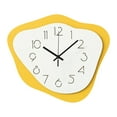 thumbnail image 3 of deevoka Hanging Clock Silent Family Friends Wall Art Decor Office Acrylic Wall Clock Yellow, 3 of 9