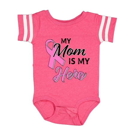 

Inktastic My Mom is My Hero- Breast Cancer Awareness Gift Baby Boy or Baby Girl Bodysuit