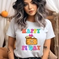 thumbnail image 2 of Women's Funny Math Graphic Tee, Happy Pi Day Shirt with Pie Slice Design, CarolinaBlue, Size S, 2 of 6