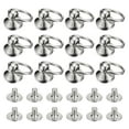 thumbnail image 1 of Unique Bargains 6x10mm Ball Head Stud Rivets Screw Back with O Ring, 12Pack Button Nipple Rivet, Silver Tone, 1 of 4