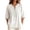White, variant on Women's V Neck Embroidered Blouse - 3/4 Sleeve Cotton Linen Top with Floral Stitching, Relaxed Fit Casual Shirt for Spring Summer and Daily Wear