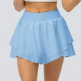 thumbnail image 2 of Riforla Yoga Sports Skirt Loose and Breathable Running Skirt Pants Light Two Piece Fitness Short Skirt Half Skirt Women's Skirts Light Blue L, 2 of 7