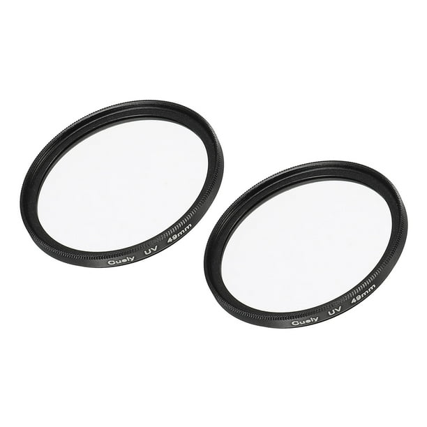 Filtros de lentes protectores Uxcell de 49 mm, marco delgado, filtros de lentes UV multicapa, paquete de 2