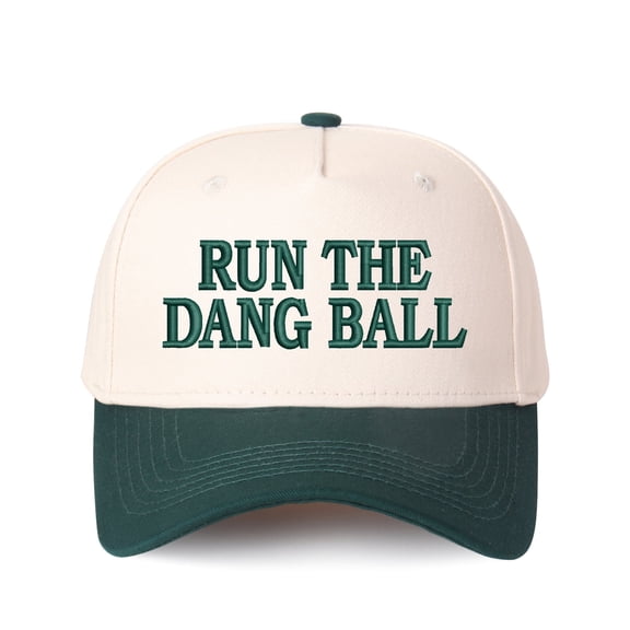 RUN THE DANG BALL Embroidered Patchwork Trucker Cap | Adjustable Unisex Snapback, Hustle Essential