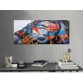 thumbnail image 4 of Hieng Large Living Room Canvas Wall Art 3 Panels Graffiti Black Woman Portrait Poster Abstract Street Pop Artwork for Bedroom Bathroom Wall Decor, 4 of 5
