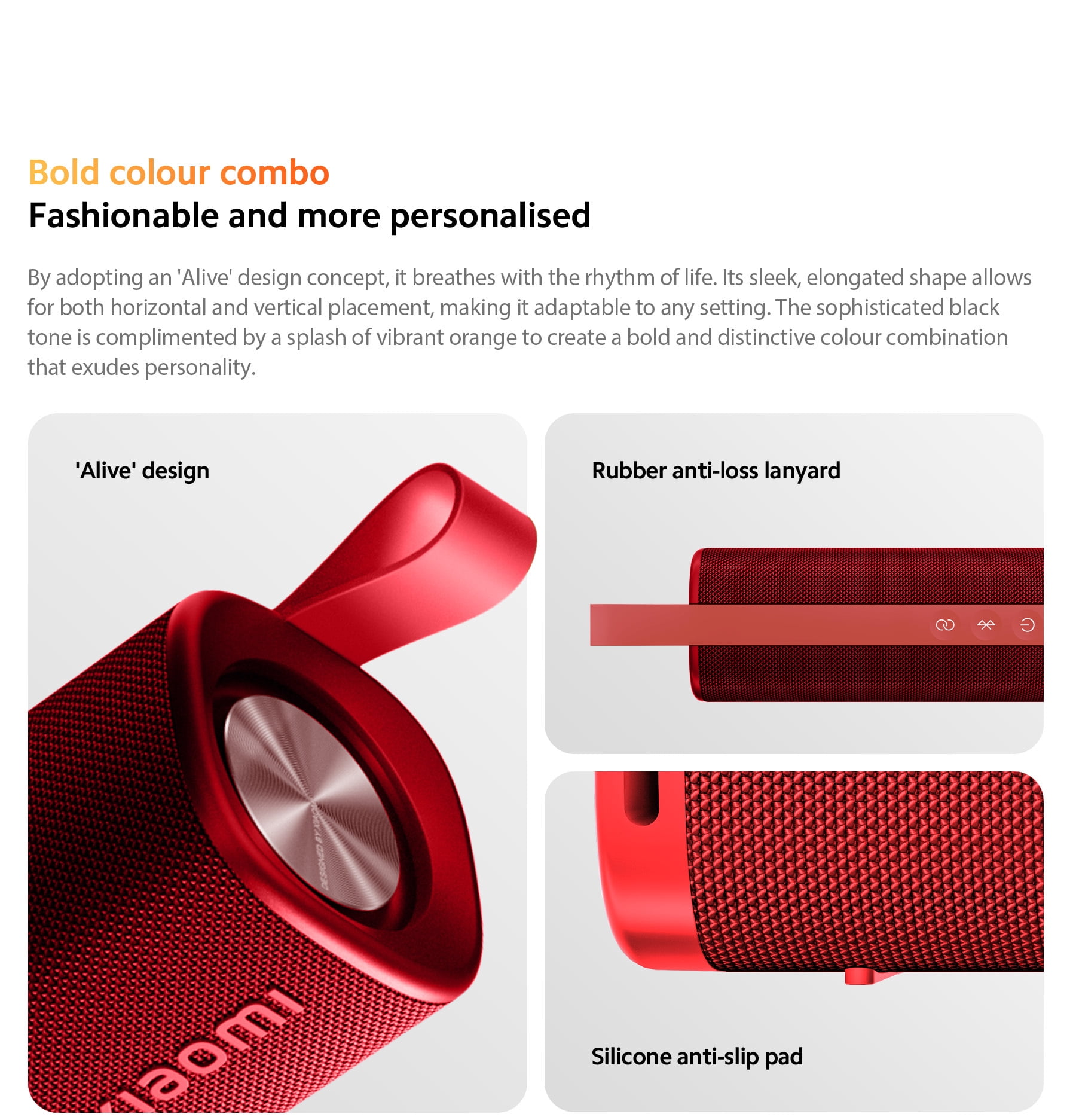 Xiaomi Bluetooth Speaker (30W), Sound, True Wireless Stereo, Bluetooth 5.4, IP67 Waterproof, Long Play Time, Red