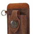 thumbnail image 2 of Riñonera de cuero universal con funda para teléfono con estuche para llaves Funda para NUEVO marrón Salvador Carcasa de telefono, 2 of 6