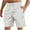 White, variant on Tungbrin Men's Summer Casual Shorts Big and Talls Drawstring Elastic Waist Knee Length Shorts Beach Vacation Shorts