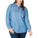 thumbnail image 1 of Style & Co. Camisa con botones tipo bandana para mujer, azul, 3X, 1 of 1