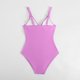 thumbnail image 5 of Trajes de baño para mujer, Trajes de baño para mujer Traje de baño plisado de doble tirante fino de color liso para mujer, 5 of 9