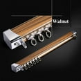 thumbnail image 2 of GXCZ Aluminum Single Curtain Track With Silent Pulleys, Heavy Duty Sliding Curtain Rod Set, Ceiling Or Wall Mounted For RV, Bay Window, Room Divider(Color:Oak-ceiling,Size:500cm/4 * 125cm), 2 of 7