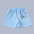 thumbnail image 2 of NAISIBABY Boys Active Shorts, Car Prints Cotton Elastic Waist Casual Comfy Shorts Light Blue 4-5T, 2 of 4