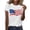 White, variant on 4Th of July Shirts Women USA American Flag Cotton Tops Crewneck Patriotic Basic Tees Short Sleeve T-Shirt