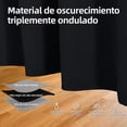 thumbnail image 2 of Cortinas Blackout 2 Paneles, Cortinas Opacas con Aislamiento Térmico, con Ojales en la Parte Superior, Suave 100% Poliéster Tela Impermeable, para Salón, Dormitorio (Negro), 2 of 4