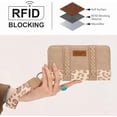 thumbnail image 6 of Wrangler Women's Boho Aztec Wristlet Wallet - Stylish Western Credit Card Holder, Tan, 6 of 6