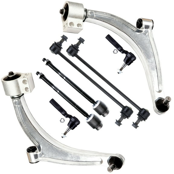 AUTOMUTO Replacement Parts Lower Control Arm Front Stabilizer Bar Link Outer Inner Tie Rod Ends Fit For 2004-2012 For Chevrolet For Malibu 2005-2010 For Pontiac G6 2007-2009 For Saturn Aura