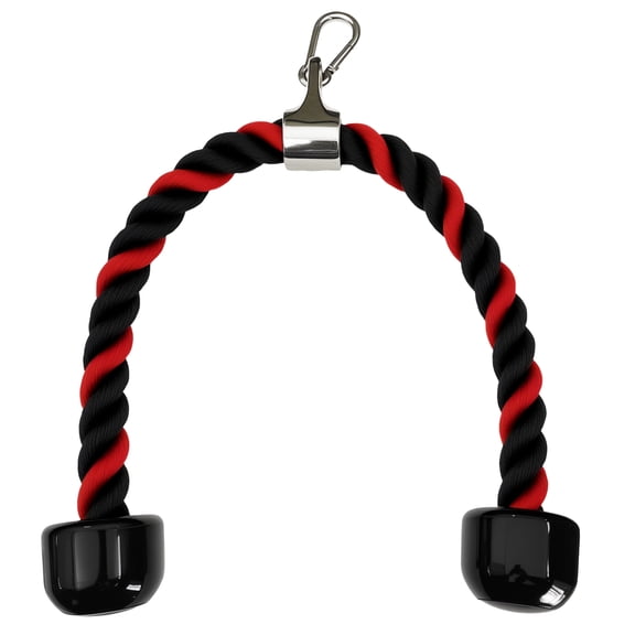 qibylift 27 Inch Nylon Tricep Rope Cable Machine Attachment with Rubber End Caps