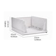 thumbnail image 3 of Stackable Wardrobe Storage Box Organizer, Plastic Wardrobe Shelves Closet Organiser Box, Pull Out Like a Drawer, Suitable,Foldable Plastic Baskets Bin for Home, Kitchen,Bedroom (White-3L), 3 of 8