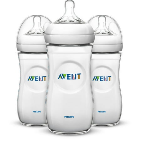 Philips Avent Natural Baby Bottle, Clear, 11oz, 3pk,