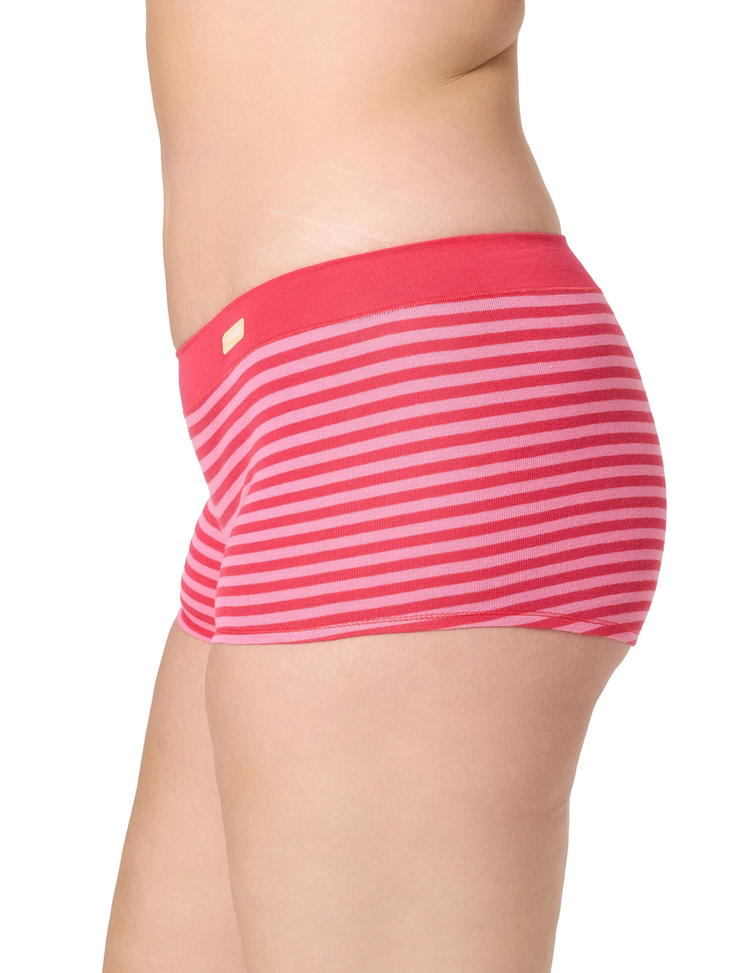 Kindly Yours Women’s Natural Comfort Cotton Modal Boyshort Underwear, 3-Pack, Sizes XS-XXXL