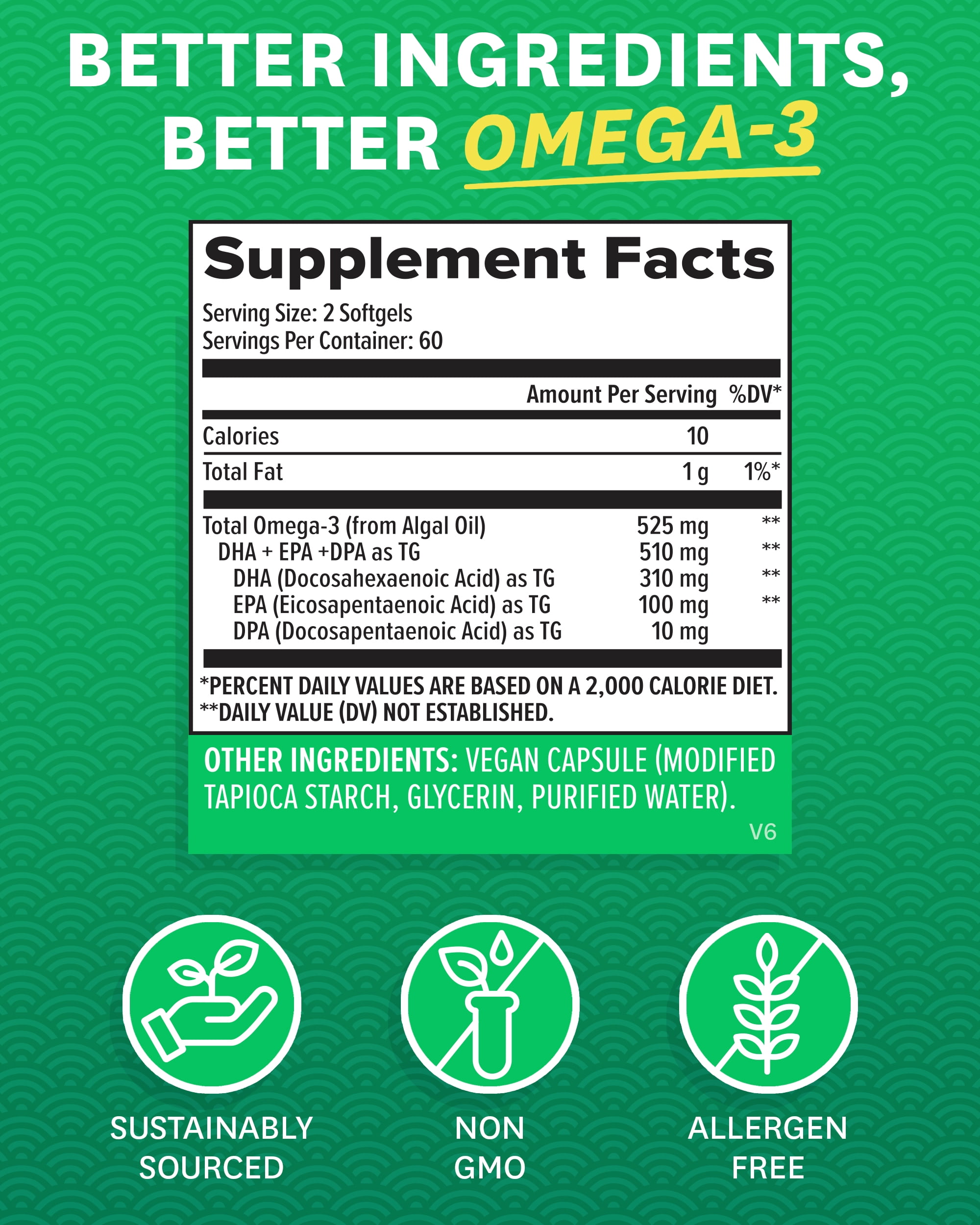 Zenwise Health Vegan Omega 3 Supplement for Women and Men from Marine Algae Oil with DHA & EPA - Plant Powered Fish Oil Alternative, Sustainably Sourced for Eye & Joint Health - 120 CT