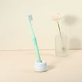thumbnail image 4 of Unique Bargains Round Mini Ceramic Toothbrush Holder White 1.65"x1.18" Electric Toothbrush Holder for Bathroom, 4 of 8