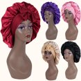 thumbnail image 2 of Bonnet de Douche Respirant pour Dormir Sangle Réglable Protecteur de Cheveux Naturel & Perruques Bonnet de Bain de Nuit Monocouche 1 Pce Perruque Rouge m, 2 of 6