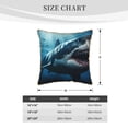 thumbnail image 4 of Haiem 3D Realistic Shark Print Velvet Soft Solid Decorative Square Throw Pillow Covers Set with Elegant Piping Christmas Cushion Case for Sofa Bedroom Car-16"x16", 4 of 8