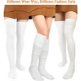thumbnail image 2 of QIANJIA Women Thigh High Socks Extra Long Cotton Knit Warm Thick Tall Long Boot Stockings Leg Warmers, 2 of 7