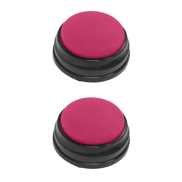 Vogacara Botón de sonido grabable Perro Juguete interactivo Grabación Botón de voz Hablando Rosa roja Rosa roja 2Conjunto