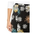 thumbnail image 3 of ALFANI Womens Black Floral Midi Pencil Skirt Size: 14, 3 of 4