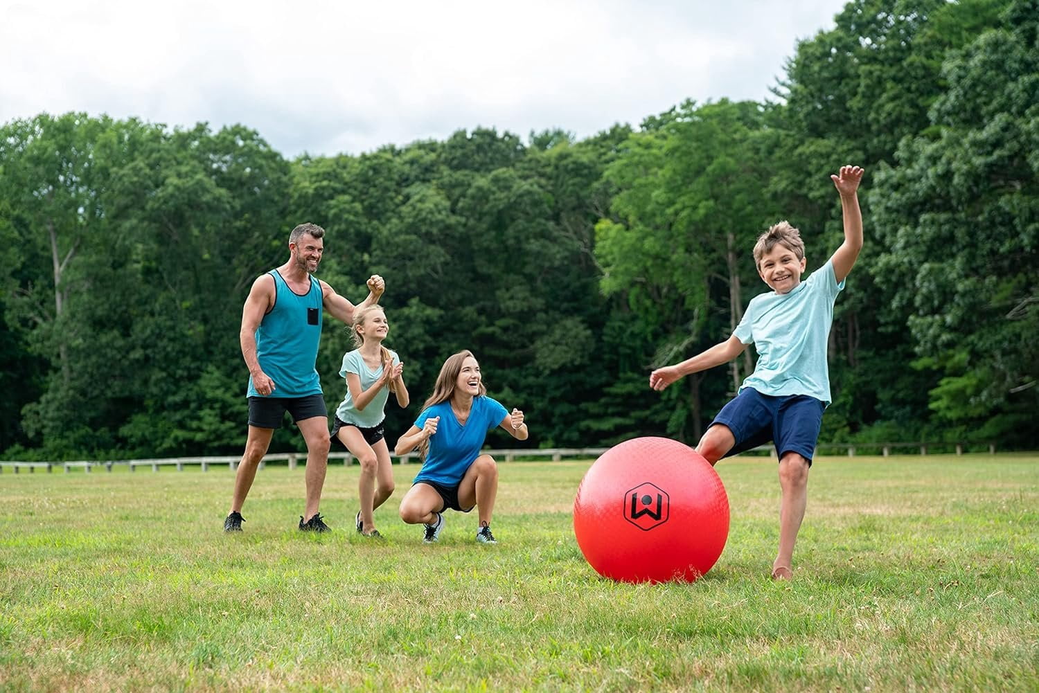 Wicked Big Sports: Oversized 20" Kickball - Red - Giant Inflatable Ball, Bases, Home Plate & Pump Included, Yard Games & Sports, Outdoor Activity