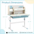 Kids Study Desk Height Adjustable Children School Desk with Storage