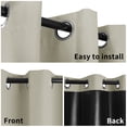 thumbnail image 2 of 1 Panel Blackout Curtains for Bedroom- 37"×84" Blackout Curtains with Grommets Thermal Insulated Room Darkening Light Blocking, Noise Reducing & Wrinkle-Free Drapes for Windows,Beige-gray, 2 of 9