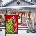 thumbnail image 6 of Merry Christmas Garden 12x18 Inch Christmas Tree Burlap Yard Flag Xmas Winter Double Sided Vertical Garden Flags for Rustic Farmhouse Seasonal Outdoor Decoration 12x18 Inch, 6 of 6