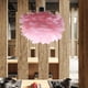 thumbnail image 3 of Pantalla de lámpara de plumas artificiales, pantalla de lámpara colgante para lámpara de mesa con bombilla E27 Rosa claro, 3 of 6