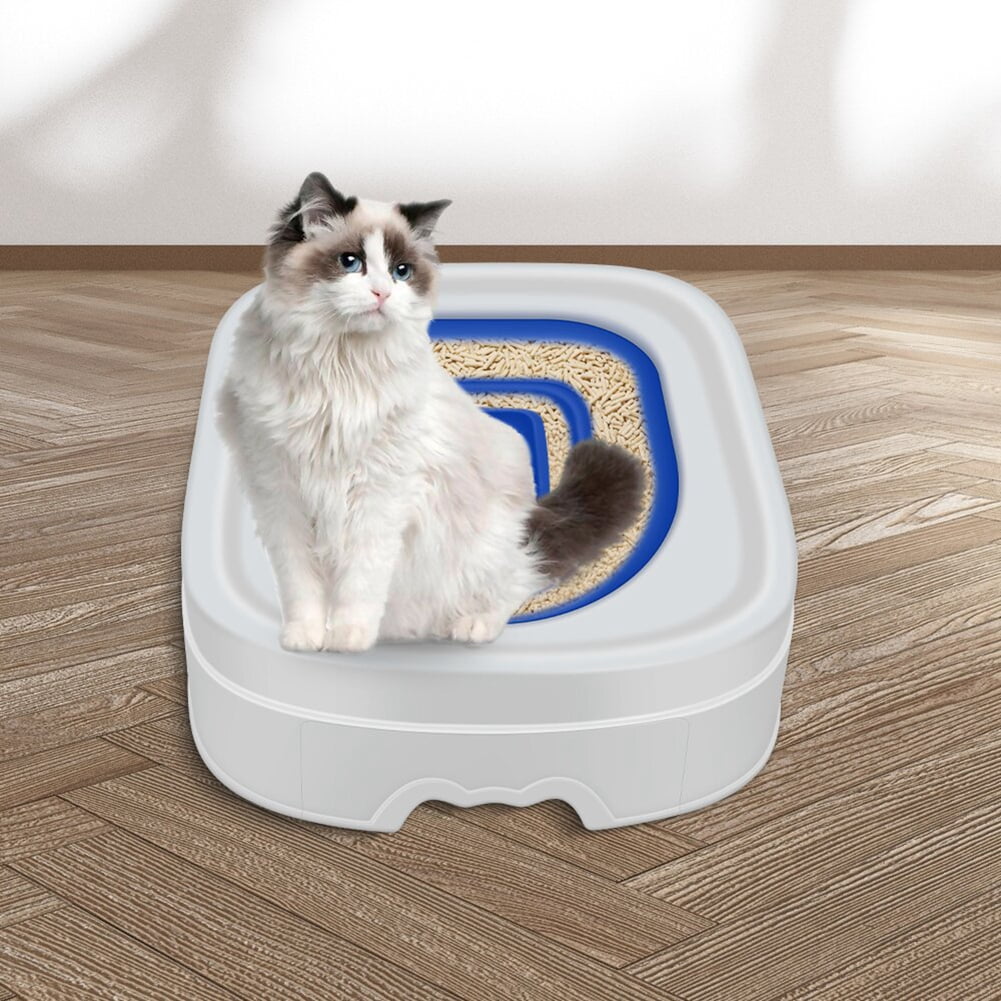 Plastic Cat Toilet Training Kit Litter Box Puppy Cat Litter Mat Cat
