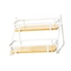 thumbnail image 5 of Estante de especias de 2 niveles, soporte para almacenamiento de tazas, organizador de condimentos de encimera, estante para condimentos de cocina, blanco, 5 of 9